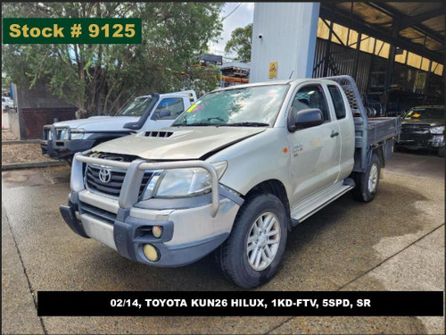 9125 - 02/14, TOYOTA KUN26 HILUX, 1KD-FTV, 5SPD, SR