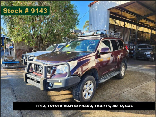 9143 - 11/12, TOYOTA KDJ150 PRADO, 1KD-FTV, AUTO, GXL