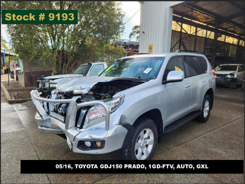 9193 - 05/16, TOYOTA GDJ150 PRADO, 1GD-FTV, AUTO, GXL