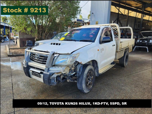 9213 - 09/12, TOYOTA KUN26 HILUX, 1KD-FTV, 5SPD, SR