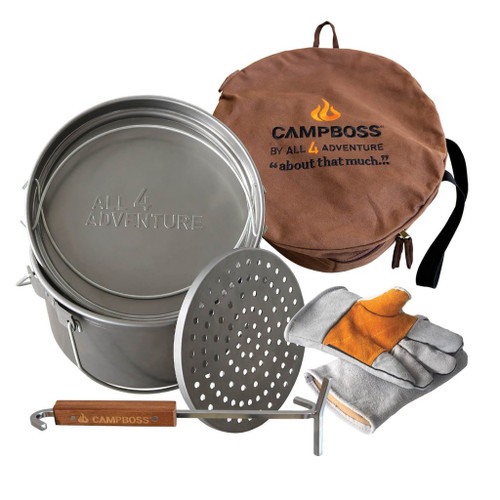 CampBoss 4x4 Ultimate Camp Cooking Bundle Steel Camp Oven Trivet ULT-COOK-BOX-19
