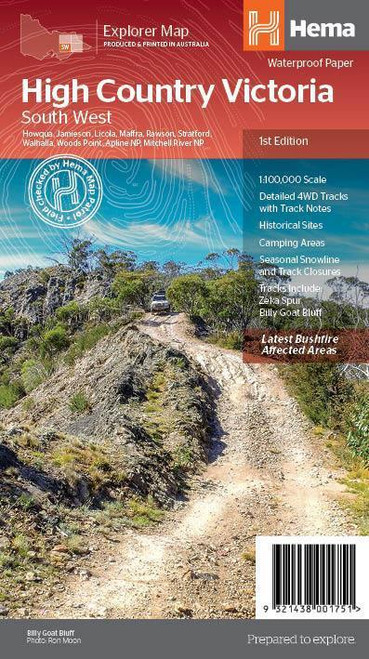 Hema Victorian High Country South Western Map - 9321438001751
