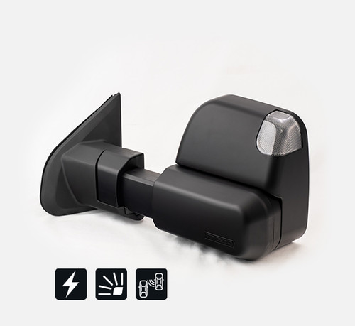 MSA 4X4 Towing Mirrors suitable for Mazda BT-50 09-2020 On - Black | Indicators | BSM - TM1602