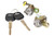 Door Lock Barrel w Key Front Pair suitable for Landcruiser 80 Series