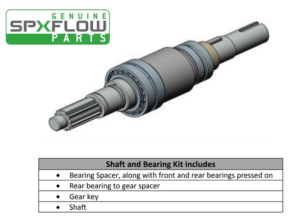 SPXFlow U1 Pump Shaft Assembly with Pressed on Bearings sold by Lighthouse Process