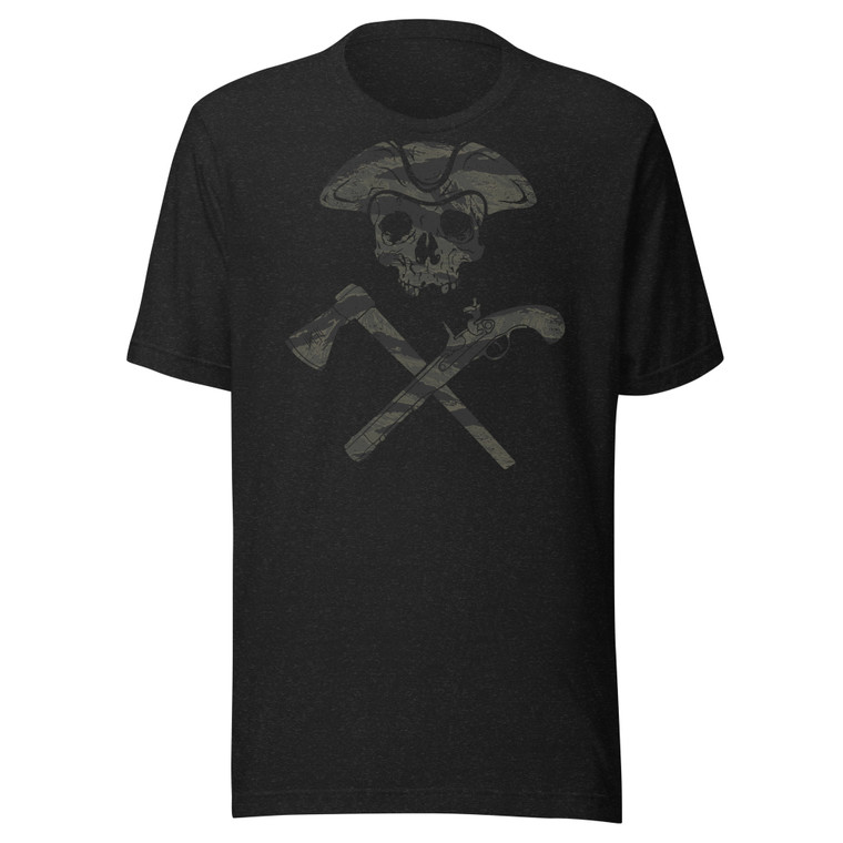 Jolly Roger Black Tiger Stripe Short Sleeve Tee