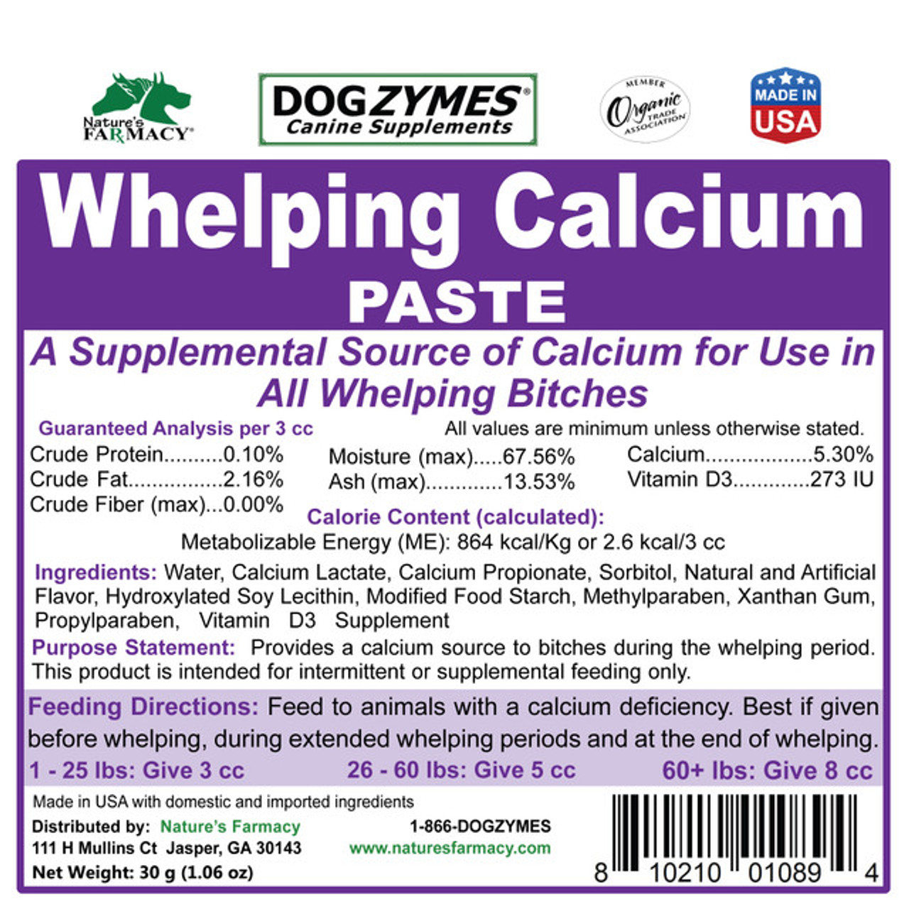 Whelping Calcium Paste