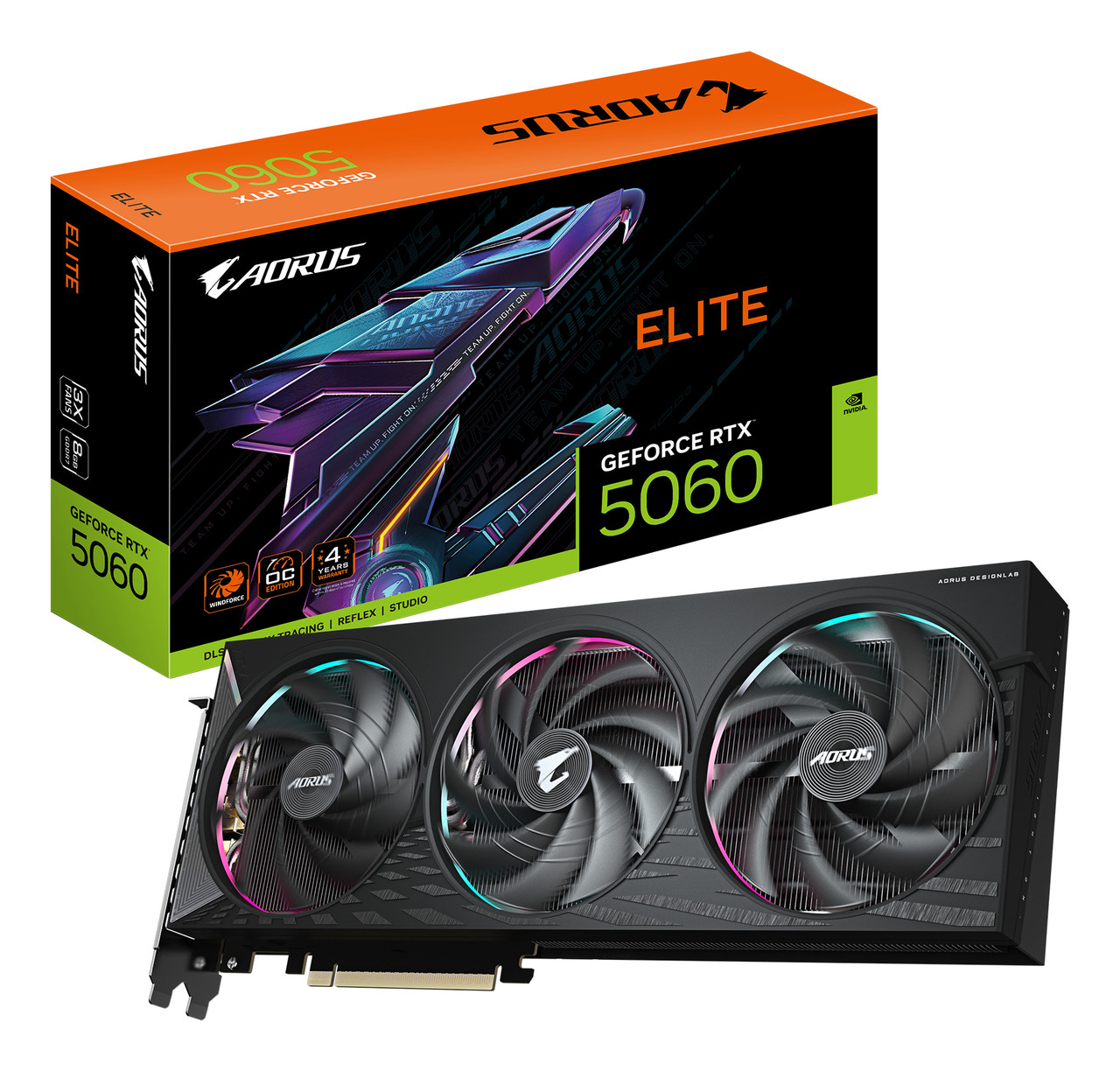 グラフィックボード・グラボ・ビデオカード GIGABYTE AORUS GeForce RTX 5060 ELITE 8G AORUS GeForce RTX 5060 ELITE 8G Graphics Card in AORUS Official