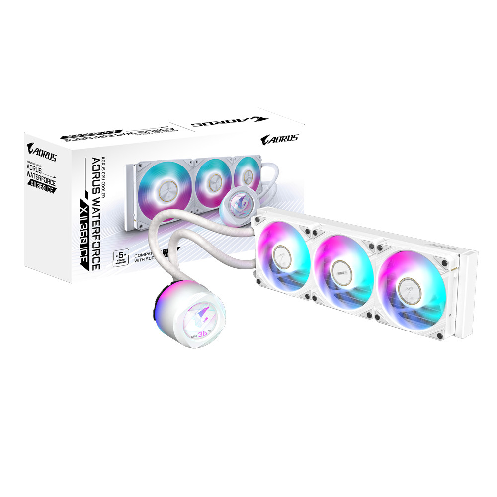 PC用ファン・クーラー GIGABYTE AORUS WATERFORCE X II 360 ICE AORUS WATERFORCE X II 360 ICE AIO Liquid CPU Cooler in AORUS