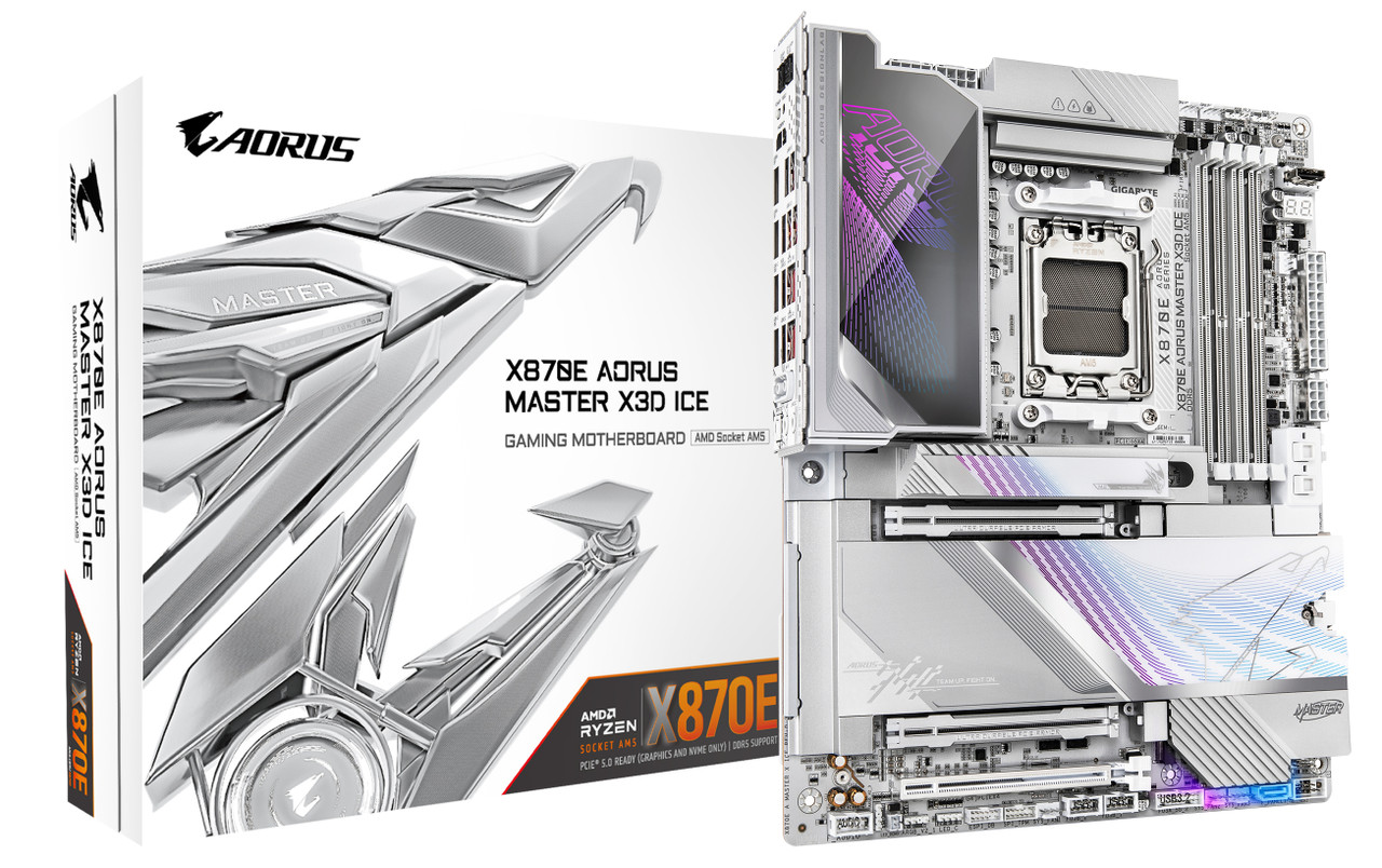 X870E AORUS MASTER X3D ICE 開封のみ、未使用 X870E AORUS MASTER X3D ICE Motherboard in AORUS Official Store