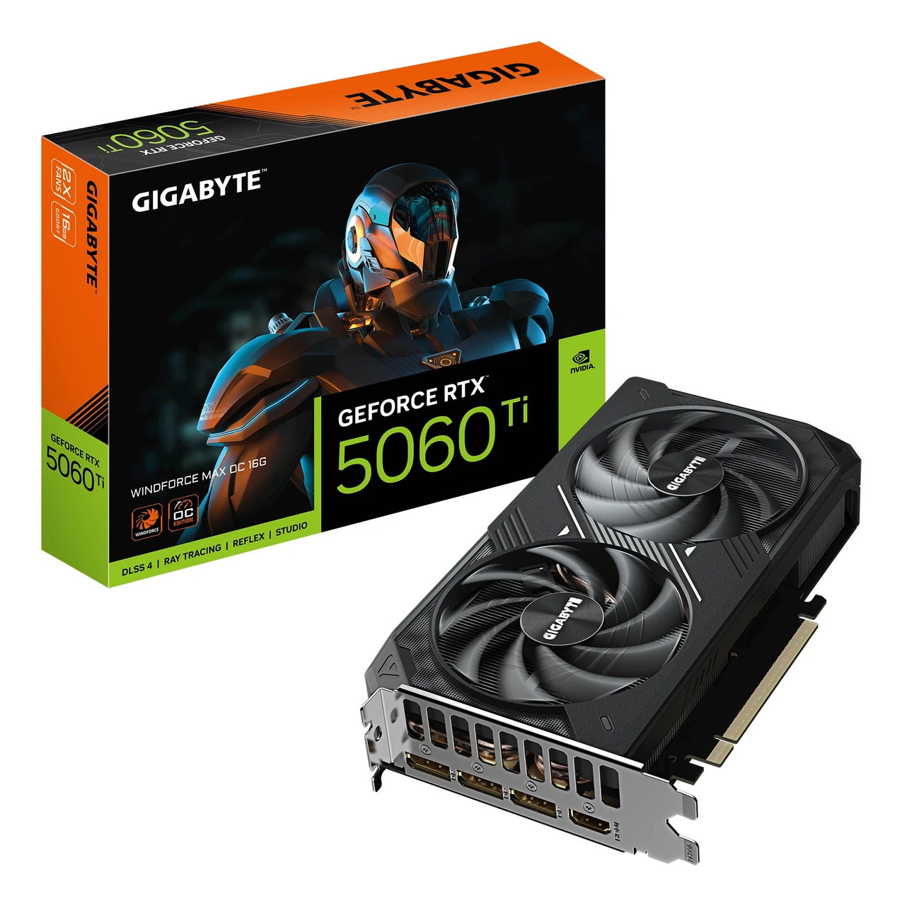 GeForce RTX 5060 Ti WINDFORCE MAX OC 16G Graphics Card in AORUS 