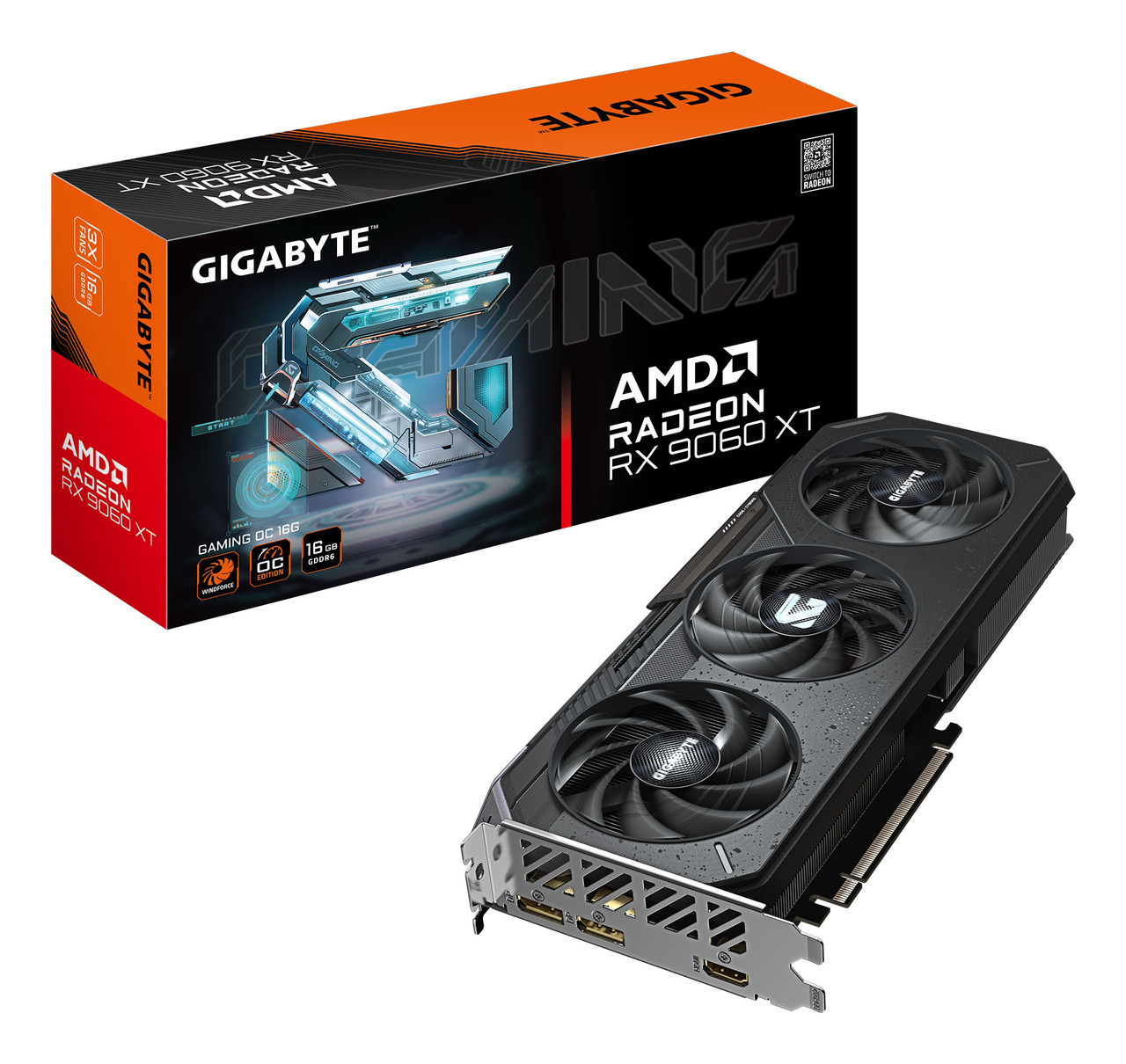 新品16G Radeon RX 9060 XT OC ゲーミング 正規品 銅製P Radeon RX 9060 XT GAMING OC 16G Graphics Card in AORUS Official