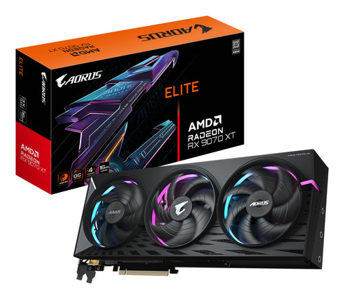 AORUS Radeon RX 9070 XT ELITE 16G Graphics Card AORUS Radeon RX 9070 XT ELITE 16G Graphics Card