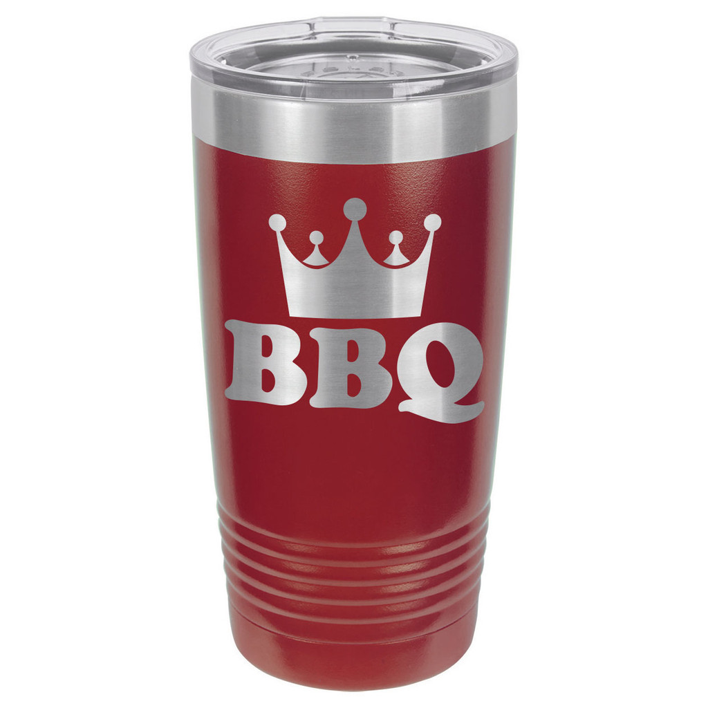 BBQ KING 20 oz Drink Tumbler With Straw