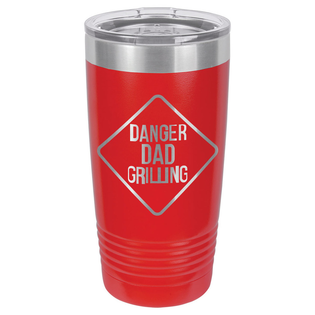 DANGER DAD GRILLING 20 oz Drink Tumbler With Straw