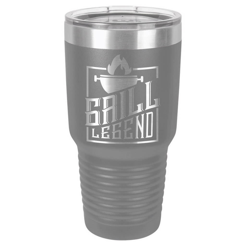 GRILL LEGEND 30 oz Drink Tumbler With Straw