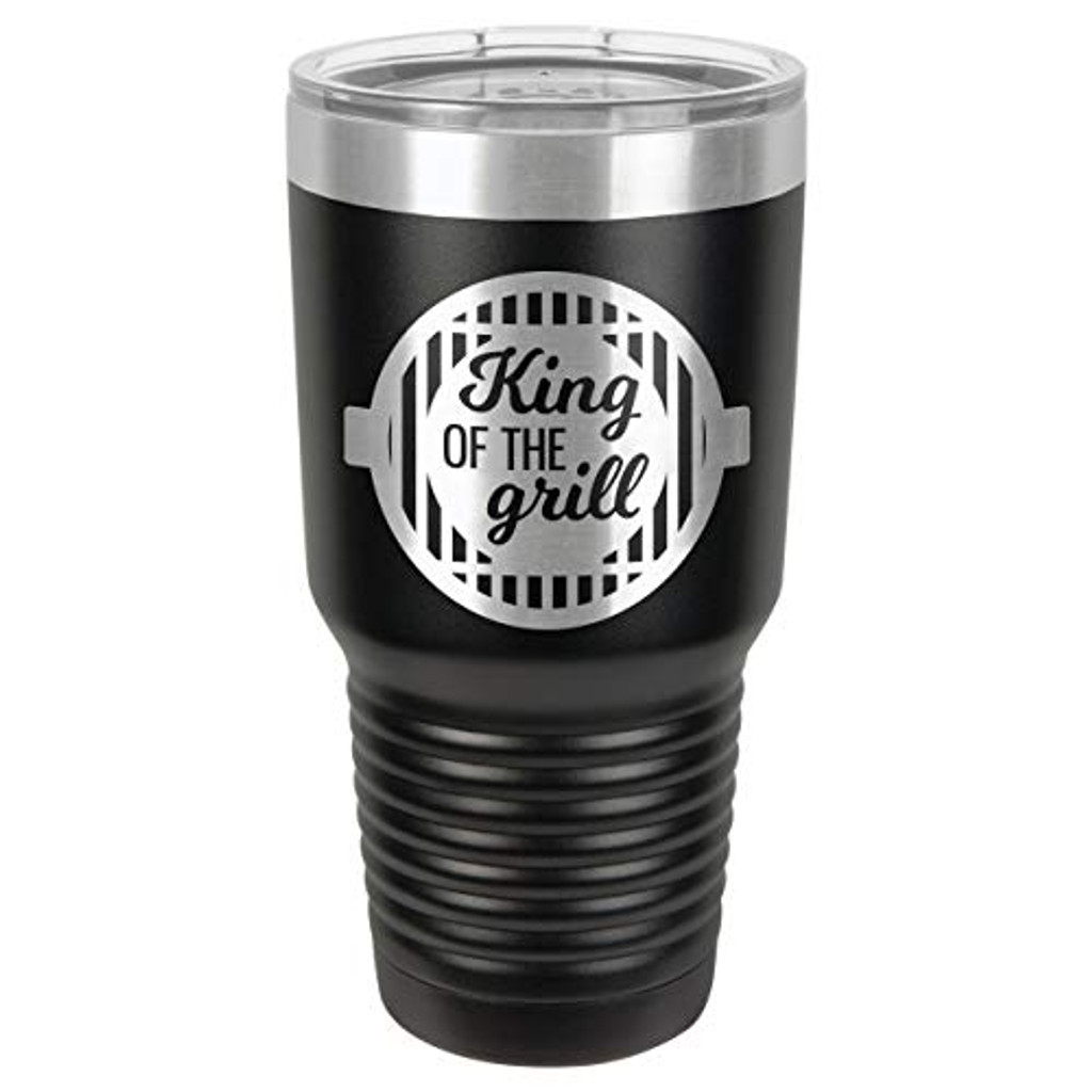 KING OF THE GRILL-B 30 oz Drink Tumbler With Straw