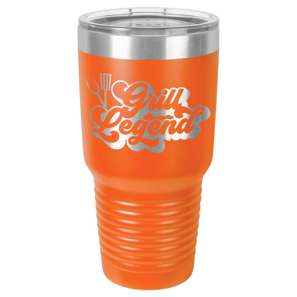 GRILL LEGEND-B 30 oz Drink Tumbler With Straw