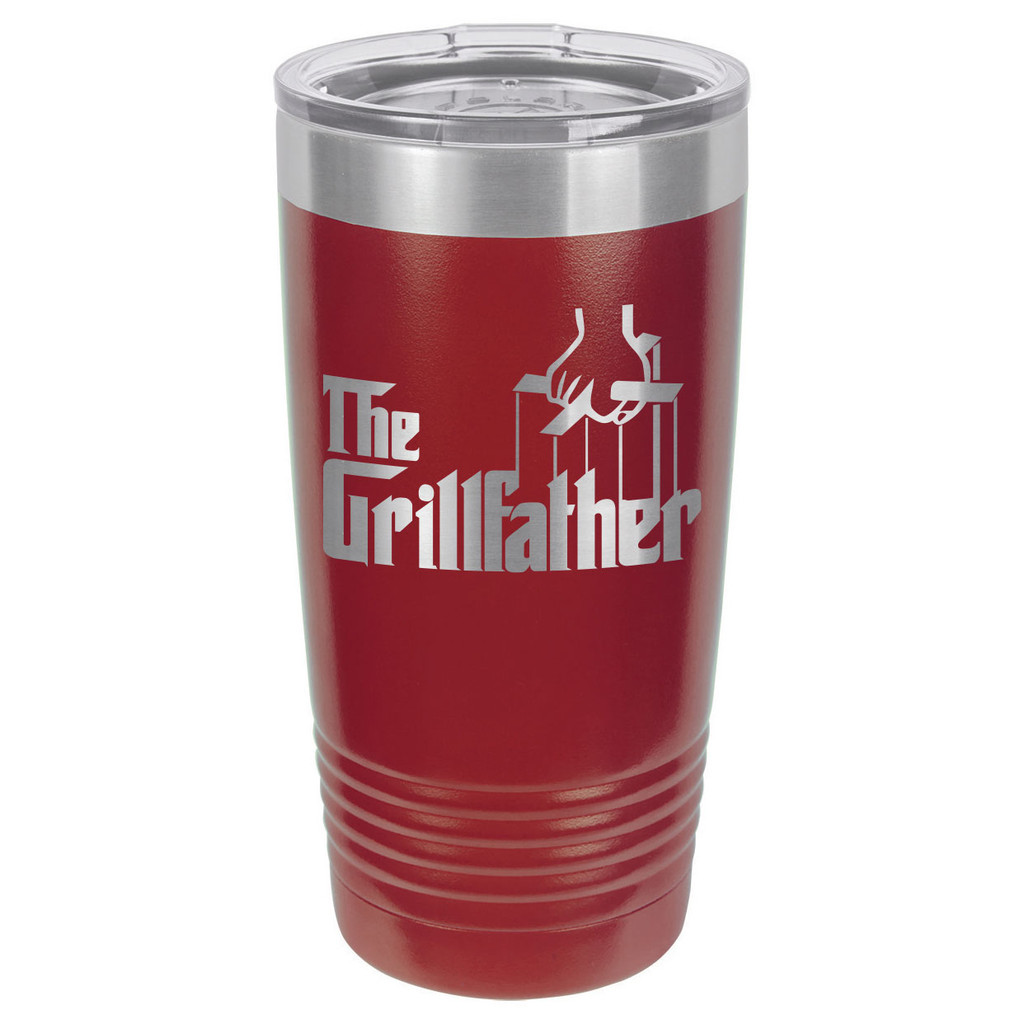 THE GRILLFATHER 20 oz Drink Tumbler With Straw