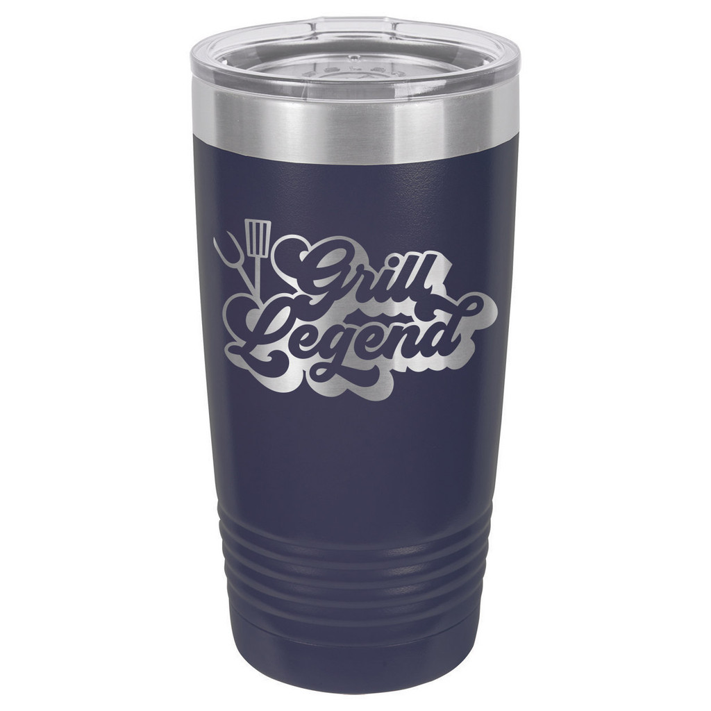 GRILL LEGEND-B 20 oz Drink Tumbler With Straw