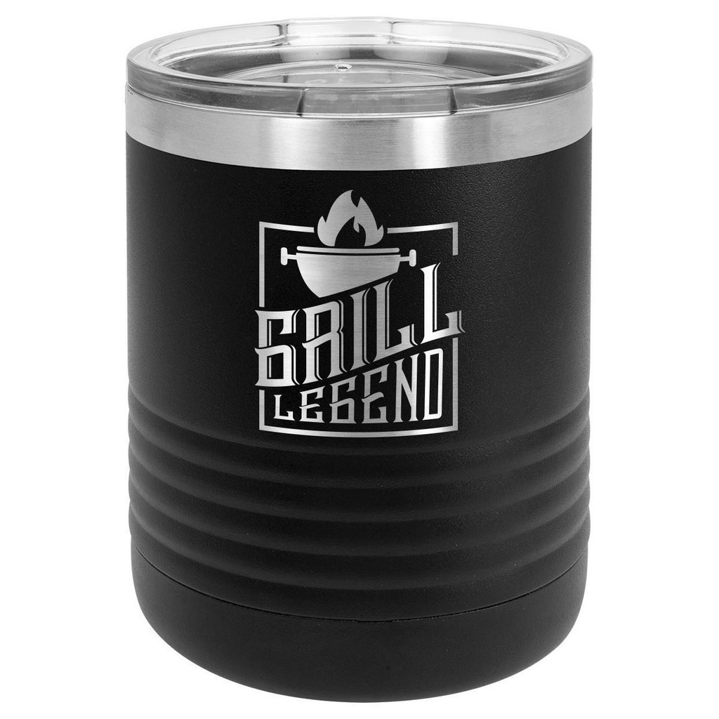 GRILL LEGEND 10 oz Lowball Tumbler with Lid