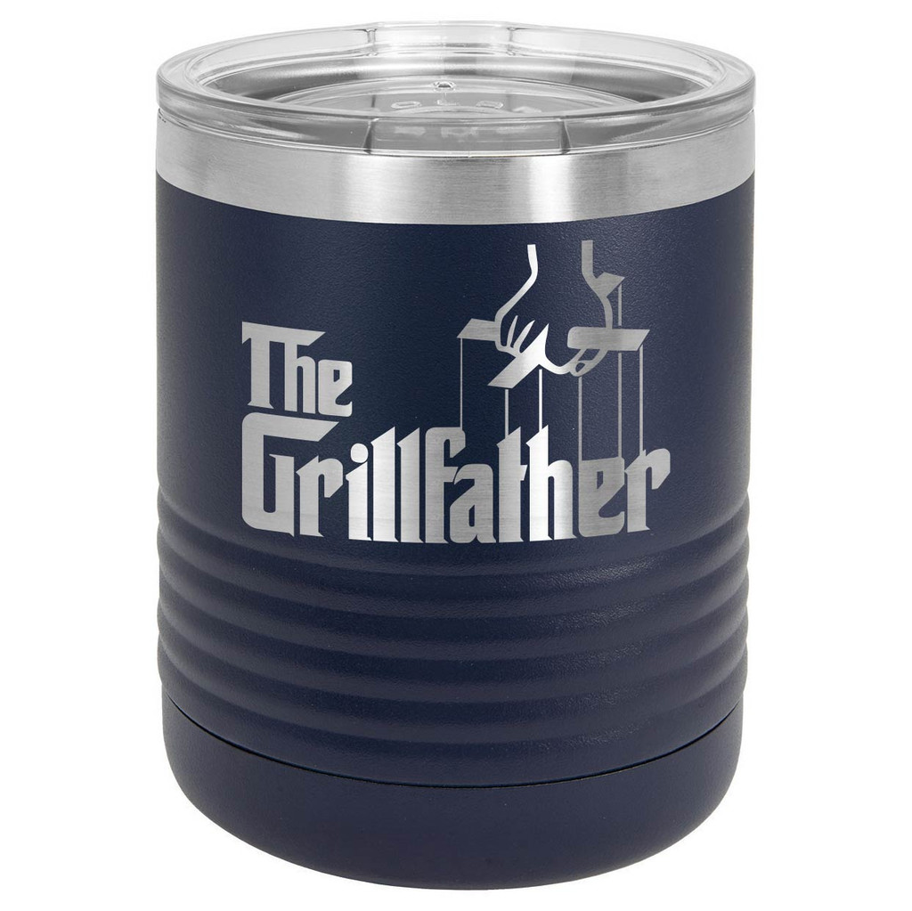 THE GRILLFATHER 10 oz Lowball Tumbler with Lid