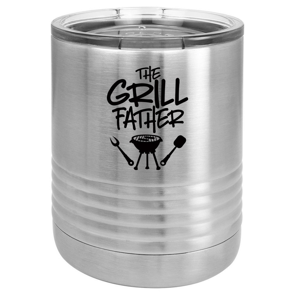 THE GRILLFATHER-B 10 oz Lowball Tumbler with Lid