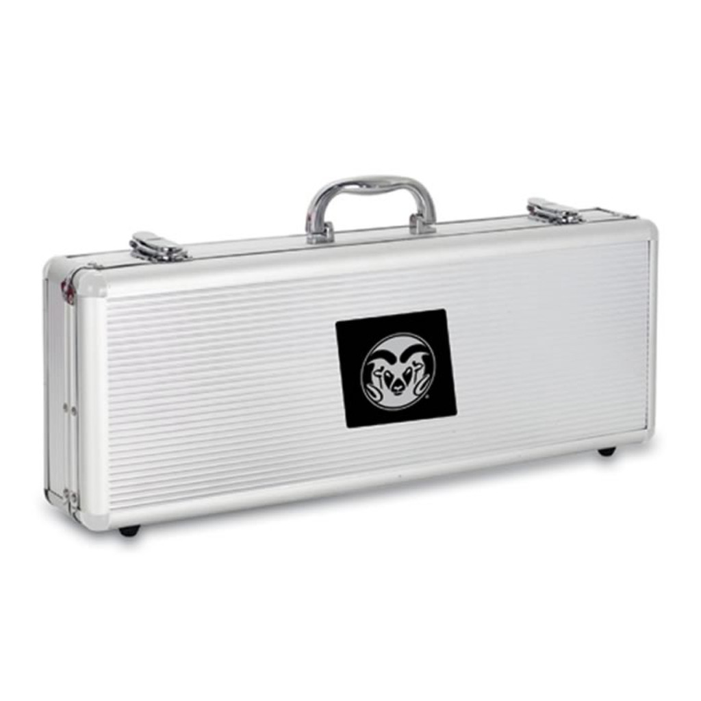 Colorado State Rams BBQ Tools and Engraved Case