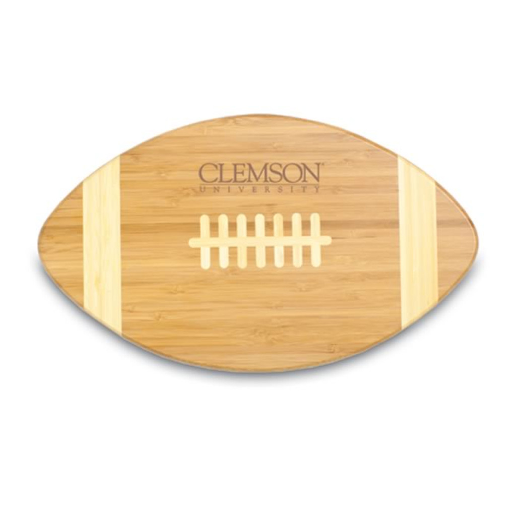 Clemson Tigers Engraved Football Cutting Board