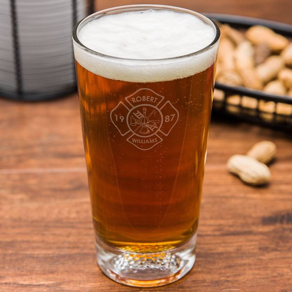 Fire Department Personalized Golf Beer Glass