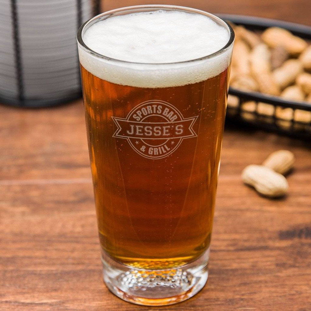 Sports Bar Personalized Golf Beer Glass