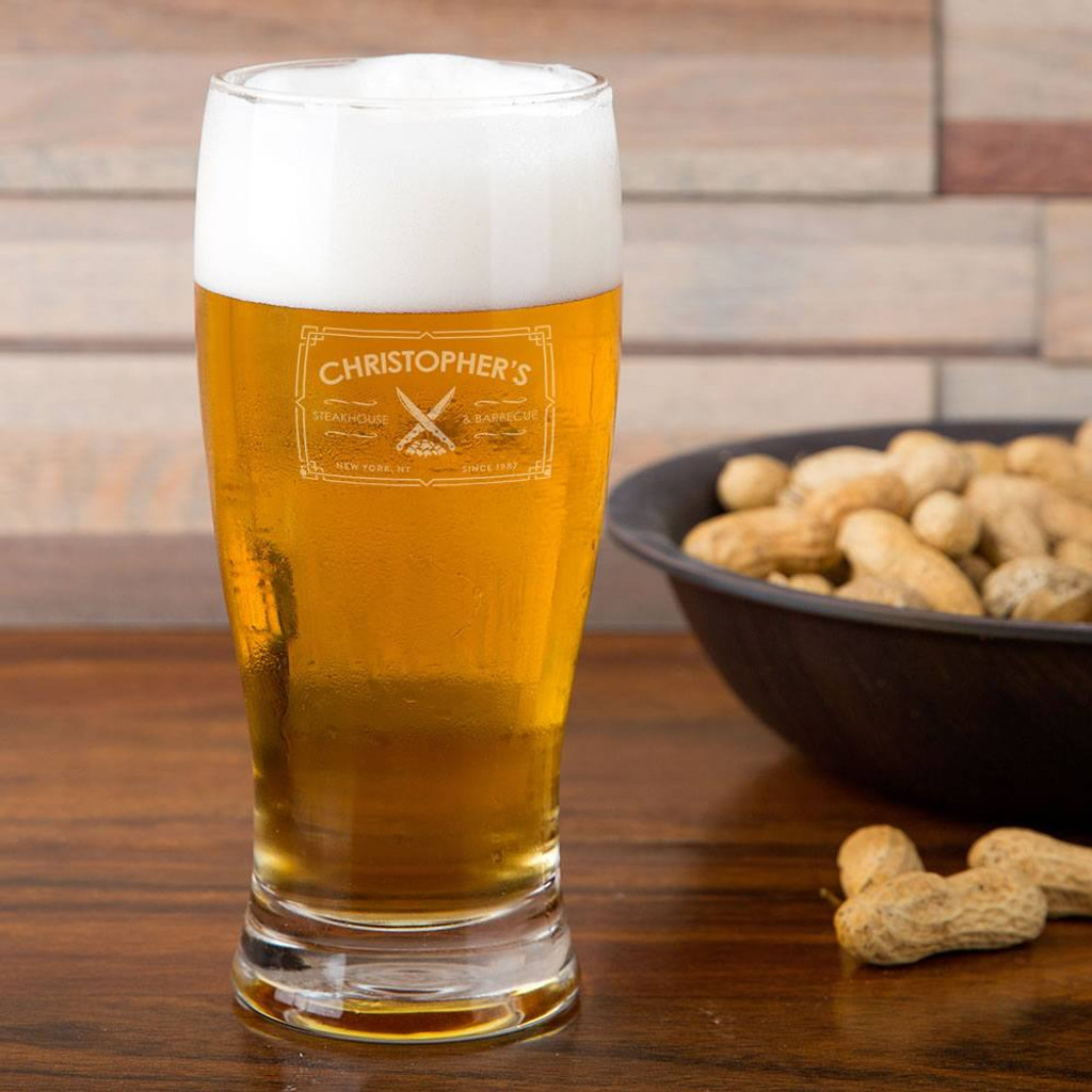 Steakhouse Personalized Pilsner Glass