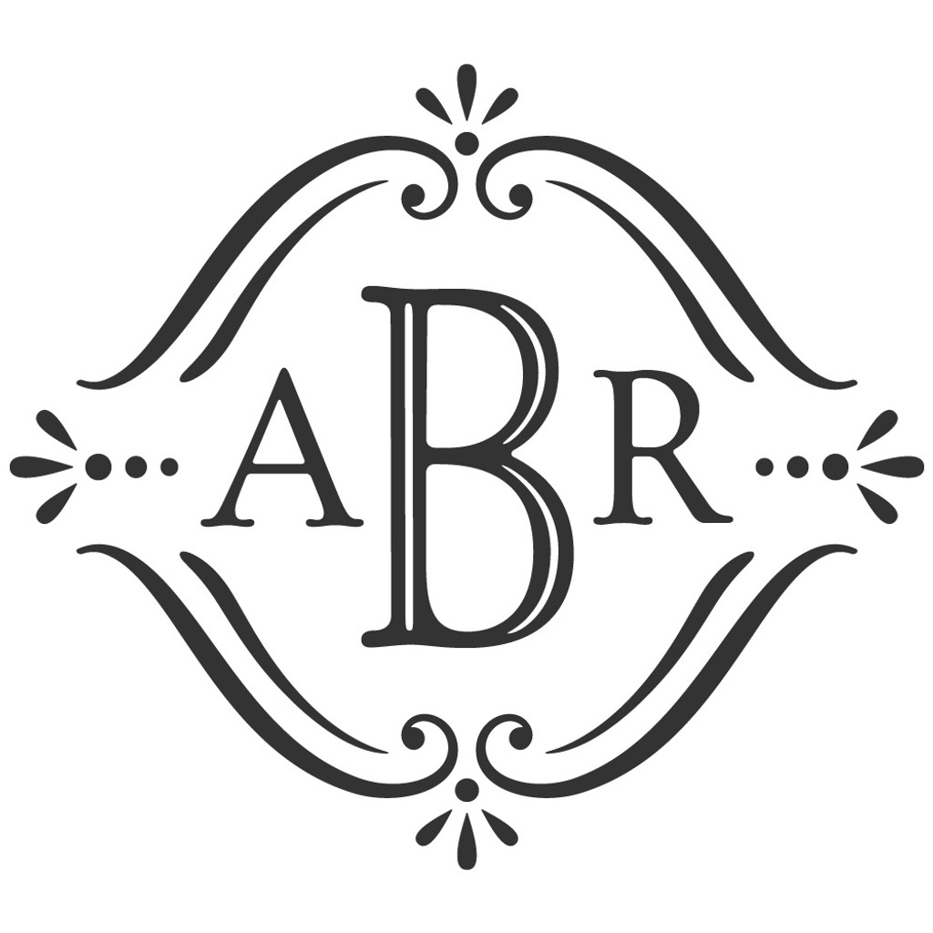 vintage monogram laser engraved design