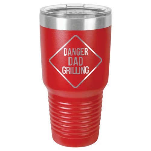 DANGER DAD GRILLING 30 oz Drink Tumbler With Straw