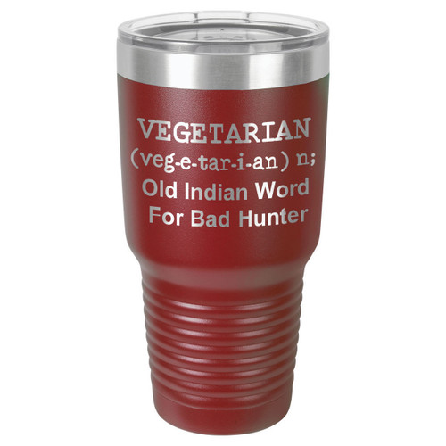 VEGETARIAN 30 oz Drink Tumbler With Straw