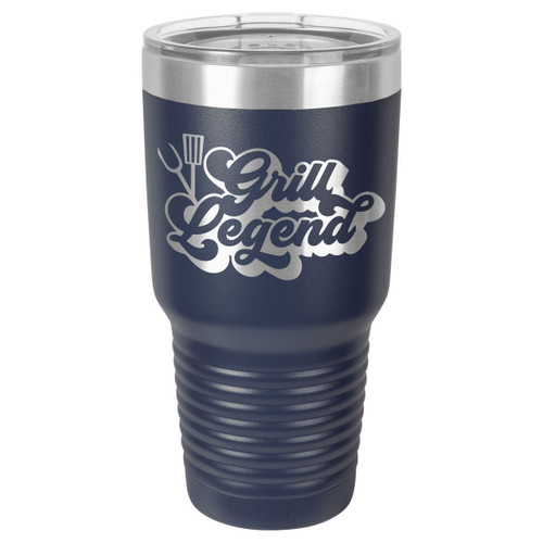 GRILL LEGEND-B 30 oz Drink Tumbler With Straw