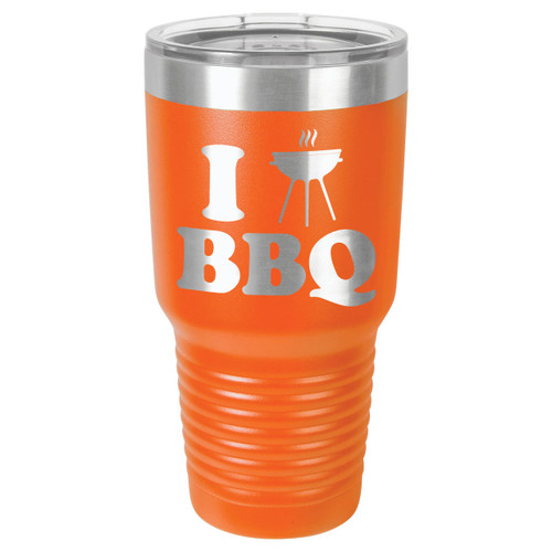 I LOVE BBQ-B 30 oz Drink Tumbler With Straw