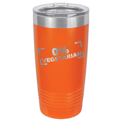 ZERO PERCENT VEGETARIAN 20 oz Drink Tumbler With Straw