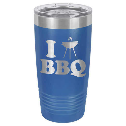 I LOVE BBQ-B 20 oz Drink Tumbler With Straw