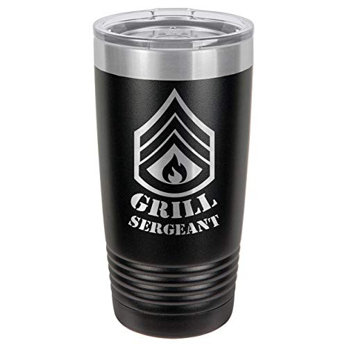 GRILL SERGEANT 20 oz Drink Tumbler With Straw