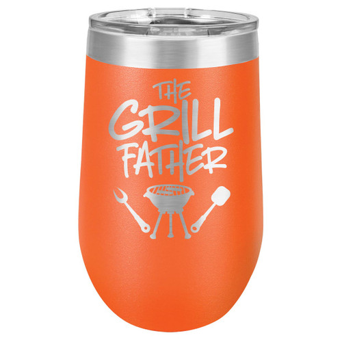 THE GRILLFATHER-B 16 oz Stemless Wine Glass with Lid