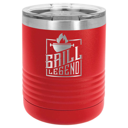 GRILL LEGEND 10 oz Lowball Tumbler with Lid