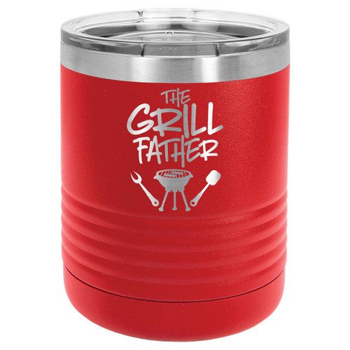 THE GRILLFATHER-B 10 oz Lowball Tumbler with Lid