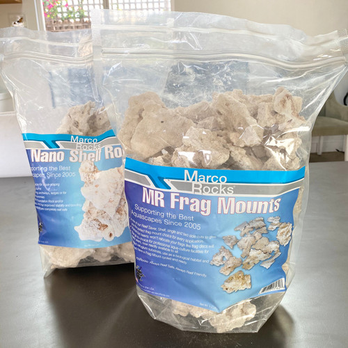 MR Frag Mounts 9 lb Bag - Natural or Coralline MR Frag Mounts 9 lb Bag - Natural or Coralline