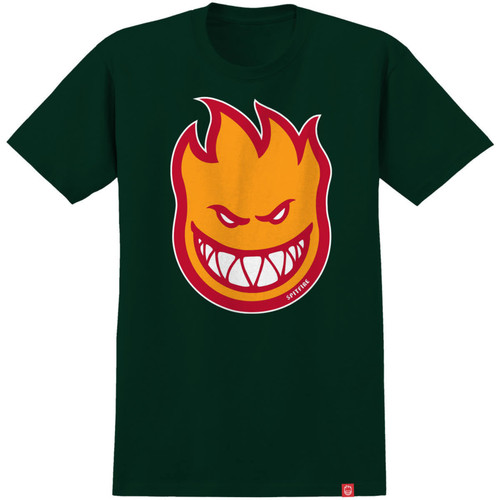 Bighead Fill Youth S/S T-Shirt - Forrest Green/Gold & Red Print
