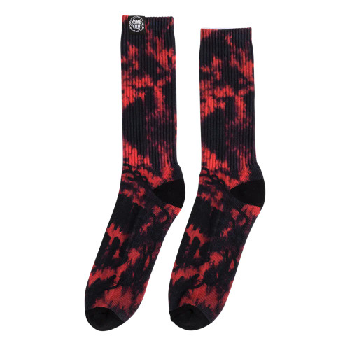 Slime Balls Crew Socks Mono Splat - Red/Black