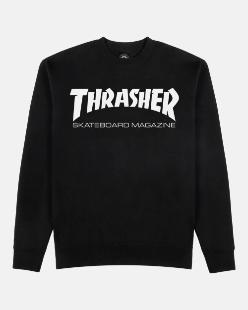 Thrasher Crewneck - Skate Mag - Black