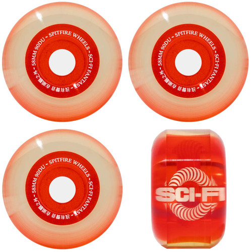 Spitfire x Sci-Fi Fantasy - Sapphires Clear/Red - 90A 58mm