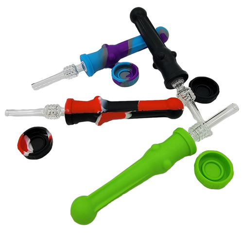 Silicone Mini Nectar Collector | 14mm Glass Tip | Assorted Colors