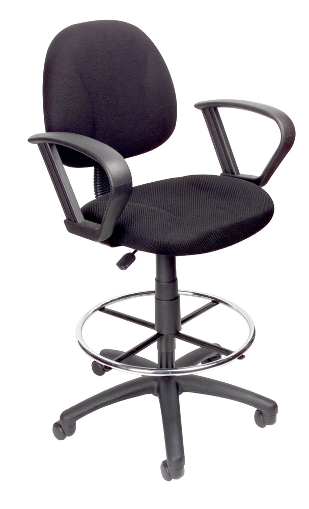 BOSS Office Chair B315-BK TASK CHAIR W/LOOP ARM AND FOOTRING
